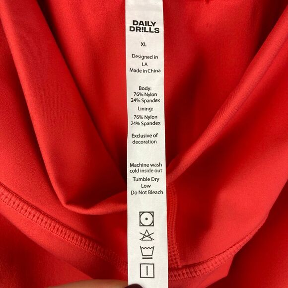 NWT Daily Drills Go! Drills Red Activewear Sport Athletic Leggings in Heart‎ XL - Picture 5 of 10